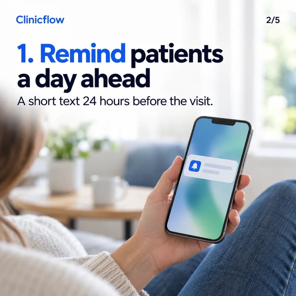 Slide 2: remind patients a day ahead