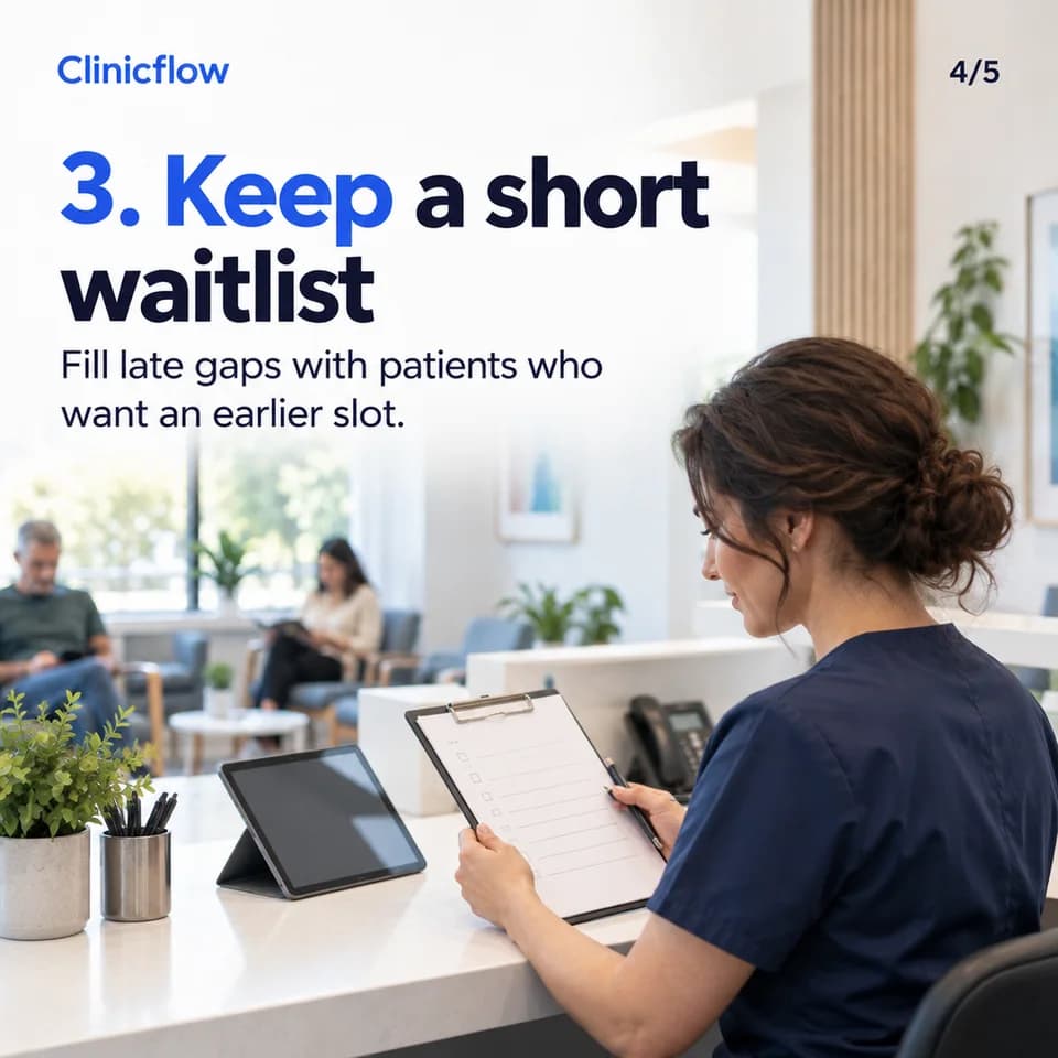 Slide 4: keep a short waitlist
